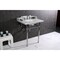 Kingston Brass 30 Carrara Marble Console Sink with Brass Legs, Marble WhitePolished Nickel LMS30MBSQ6 - alternate 2